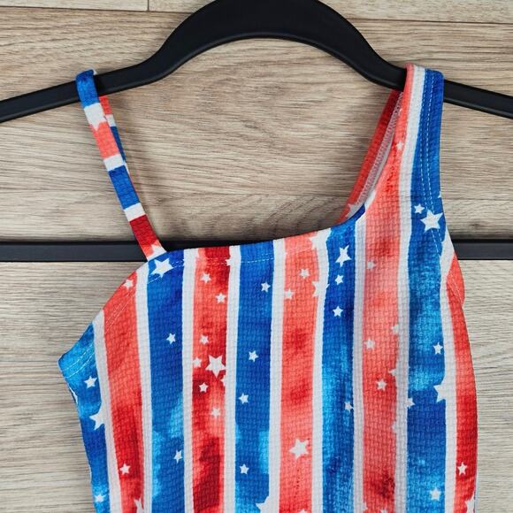 Cat & Jack Stripe Sleeveless One Piece Swimsuit Girls XS (4/5) NWT - Picture 2 of 4